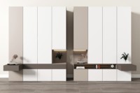 Armoire de rangement simple et personnalisable, en panneaux écologiques, avec plusieurs niveaux pratiques, économique pour la maison