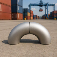 Codo de tubería de aluminio sin costura Sch80s de aleación de aluminio de 90 grados de radio largo para soldadura a tope