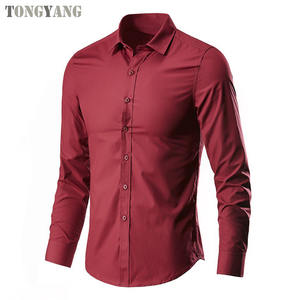 TONGYANG Camicie <span class=keywords><strong>da</strong></span> <span class=keywords><strong>Uomo</strong></span> Personalizzate Formali <span class=keywords><strong>da</strong></span> Ufficio Eleganti Casual con Colletto alla Coreana a Maniche Lunghe - Product Image 6