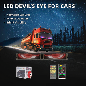 16*64 2 PCS DIY LED Devil's Eye App Yeux animés Nouveaux feux indicateurs de <span class=keywords><strong>pare</strong></span>-<span class=keywords><strong>brise</strong></span> de voiture pour voitures camions Télécommande - Product Image 2