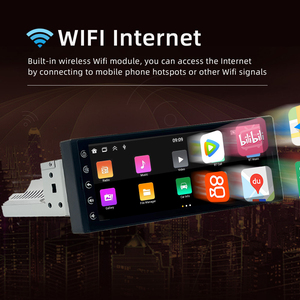 Đầu <span class=keywords><strong>Android</strong></span> đa năng cho ô tô, màn hình 6.8 inch 1DIN, hỗ trợ Carplay, dẫn đường GPS, WIFI, RDS, hệ thống đa phương tiện, đầu phát âm thanh video - Product Image 5