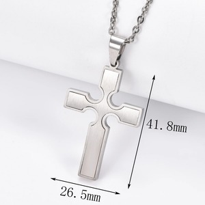 Collar con Colgante de Cruz en Color Plata/Oro, Estilo Hip Hop, Amuleto Religioso, para Hombre y Mujer, Regalo de Joyería - Product Image 3