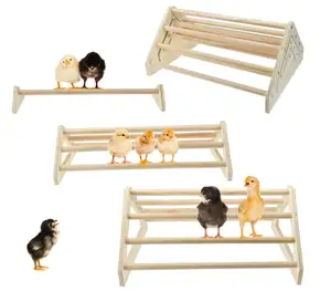 3 Pack Chick Perch Toys Wooden Roosting Bar Chick Jungle Gym Perch Stand for Chicken Brooder Coop Baby Chicks