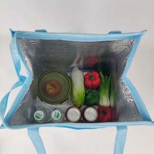 Bolsa de hielo reutilizable azul para el almuerzo para alimentos, bolsa refrigeradora aislada impermeable, bolsa refrigeradora de viaje para fiesta en la playa - Product Image 1