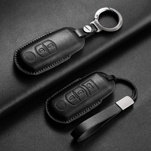 ปลอกกุญแจหนังพรีเมียมพร้อมพวงกุญแจ<span class=keywords><strong>ส</strong></span>ำหรับ Mazda 3 CX5 CX30 ป้องกันเต็มรูปแบบ ใช้ได้กับรถยนต์นำเข้า ขายส่งจากโรงงาน - Product Image 5