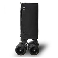 Chariot de plage pliable robuste Hitree en acier inoxydable à quatre roues pour le sable, le golf et les pique-niques, plateforme OEM