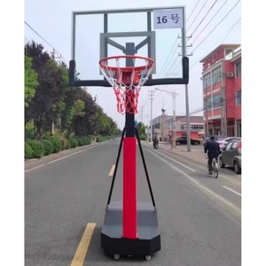 Aro de Baloncesto Metálico de Altura Ajustable con Tablero de Vidrio Templado para Uso en Canchas Exteriores - Product Image 3