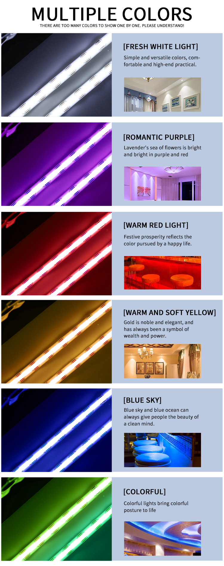 Waterproof IP20/67 COB Strip DC12v 24V Outdoor Building Light COB LED Strip Flexible RGB 18W