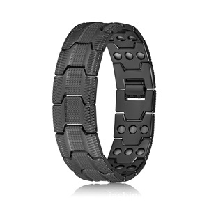 Bracelet en alliage de cuivre à énergie magnétique pour hommes, design géométrique, bijoux cadeau C86321 - Product Image 2