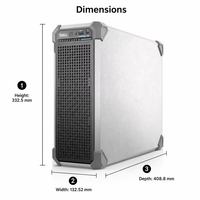Serveur Tour 3U Dell PowerEdge T160 Neuf en Gros, Intel Xeon E, RAM DDR5 ECC, Disque Dur SATA/SSD, Serveur de Stockage Réseau pour Petites Entreprises