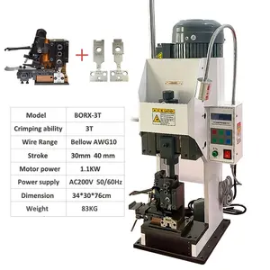 Machine à sertir électrique 3T, pièces, bornes à bobines personnalisées, applicateur européen, couvercle de sécurité, terminal de presse