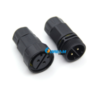 Conector de alimentación impermeable de montaje para exteriores M25 IP68 tornillo fijo 2-24 pines para aplicaciones de 2 3 4 5 6 7 8 9 10 11 24 pines