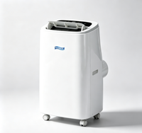 Climatiseur portable électrique Airwens 12000 BTU, design compact et économe en énergie pour la maison, double sortie d'air latérale, faible bruit, télécommande