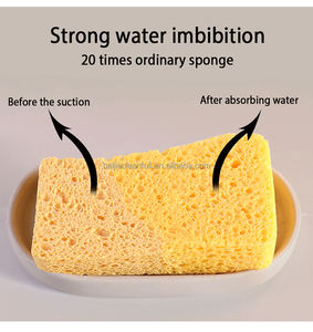 100% Spons Selulosa Alami Spons Pembersih Dapur Super Menyerap Air <span class=keywords><strong>Pink</strong></span> Spons Selulosa untuk Dapur Mencuci Piring - Product Image 4