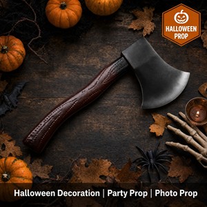 Hacha de espuma de poliuretano para Halloween - Accesorio clásico de una sola hoja para cosplay, teatro, fotografía y fiestas - Product Image 3
