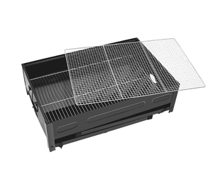 Griglia BBQ Pieghevole in Acciaio SoloMan per Uso Esterno e Domestico, Campeggio e Attività Quotidiane, Nera con Custodia per il Trasporto, Alimentata a Legna - Product Image 3