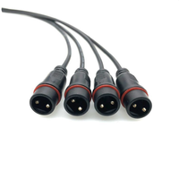 Kabel Daya 2 Pin Berulir dengan Soket Betina dan Konektor Sekrup, Kabel Merah Hitam untuk Kamera CCTV dan Suplai Driver LED