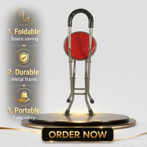 K10- # B #    Bastón con Asiento <span class=keywords><strong>REALLIFE</strong></span>, Dispositivo de Apoyo para el Cuidado en el Hogar para Personas Mayores, Bastón Inteligente para Caminar al Aire Libre con Asiento - Product Image 2