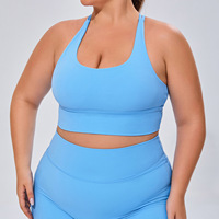 Ensemble de yoga 2 pièces pour femme, taille EU 3XL, avec logo personnalisé, respirant et effet seconde peau, couleur unie, pour fitness et entraînement en extérieur