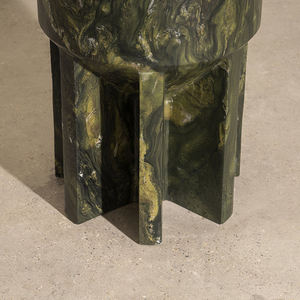 Meubles Kumusi <span class=keywords><strong>Table</strong></span> d'appoint en marbre vert naturel Mobilier de maison design <span class=keywords><strong>Table</strong></span> multicolore <span class=keywords><strong>Table</strong></span> d'appoint en marbre de pierre de luxe - Product Image 3