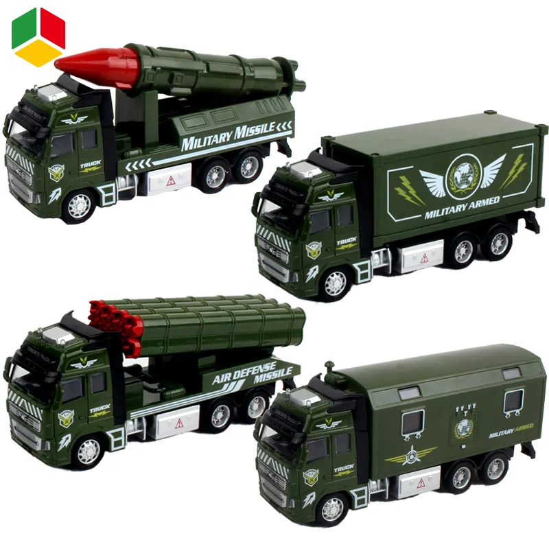 क्यु नई शैली मिनी उपहार Diecast सैन्य वाहन मॉडल लड़का बच्चों के लिए बच्चों 1:38 पैमाने 4 शैलियों वापस खींच ट्रक कार मिश्र धातु खिलौने