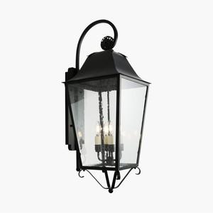 Energy-efficient, bright outdoor decorative wall <b>light</b>/garden <b>light</b> – Brass <b>LED</b> wall fixture - Product Image 4