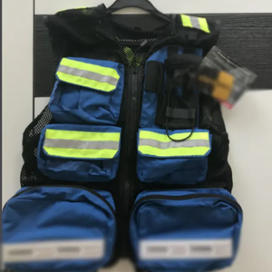 เสื้อกั๊กนิรภัยสำหรับผู้ชายเสื้อนิรภัยตาข่ายสีดำทั้งตัว - Product Image 4