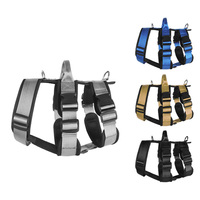 Harnais de luxe rembourré réfléchissant pour chien, anti-traction, avec poignée de contrôle réglable, en nylon robuste, pour chiens de taille moyenne et grande, vente en gros OEM