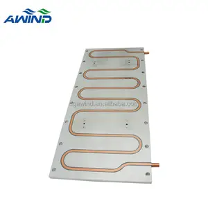Disipador de calor de refrigeración térmica de aluminio placa de refrigeración de nitrógeno líquido de agua tubo de cobre para disipador de calor de batería ev