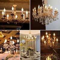 ETL listé 2W 4W 6W Edison LED rétro filament ampoules B22 Base C35T E14 E12 B12 bougie lumière résidences amical corps en verre 90 + CRI