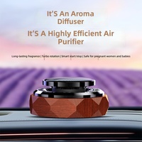 Diffuseur d'air de voiture transfrontalier à énergie solaire, rotatif automatiquement, à fixer sur le siège, antidérapant, avec disque parfumé longue durée, Pêche