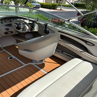 Tapis de pont en mousse EVA style teck pour plateforme de bain et cockpit de bateau Sea Ray 200 Bowrider 2003-2006, auto-adhésif, type SeaDek MarineMat