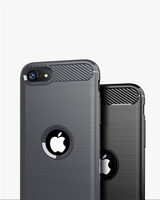 En Fiber De carbone Souple TPU Texture Brossée Étui pour Téléphone Portable