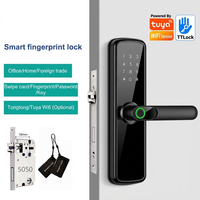 Cerradura Inteligente de Aluminio para Puerta de Casa con WiFi Tuya TTlock, Cerradura Electrónica Digital sin Llave con Huella Dactilar para Seguridad en Apartamentos