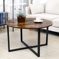 Table basse d'appoint ronde design vintage et table de cocktail pour le salon, la chambre, la maison et le bureau.
