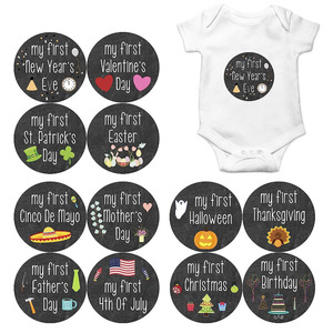 Autocollants pour ma première étape de fête, 3,96 pouces, en papier, fournitures de fête, décorations d'anniversaire non toxiques et originales - Product Image 4