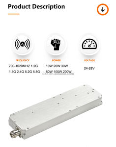 وحدة مكبر صوت محمولة من نوع GaN بقوة <span class=keywords><strong>100</strong></span> واط من ديسكبوست DXK-100W-RFM، تردد 400 ميجاهرتز - 6200 ميجاهرتز، مخصصة لحماية من الطائرات بدون طيار. - Product Image 5