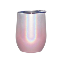 Vaso Térmico de Acero Inoxidable de Doble Pared de 12oz con Tapa de Plástico, para Fiestas, Ecológico, Portátil, Superventas 2026