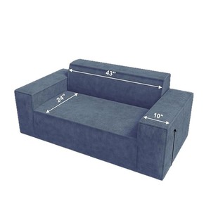 Canapé carré en mousse compressée sous vide personnalisé, tissu amovible et lavable, style moderne minimaliste pour salon - Product Image 5