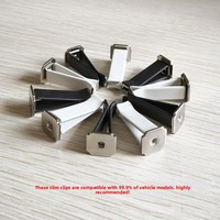 Support de fixation pour diffuseur de parfum et d'encens pour grille d'aération automobile, fente en plastique avec attache métallique, accessoire pour grille d'aération