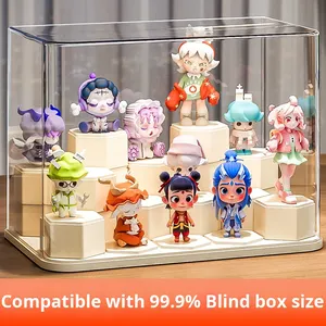 Hiện đại Acrylic Hộp mù tủ trưng bày cho <span class=keywords><strong>Barbie</strong></span> labubu bong bóng Mart con số nhựa trong suốt chống bụi lưu trữ hộp hiển thị - Product Image 2