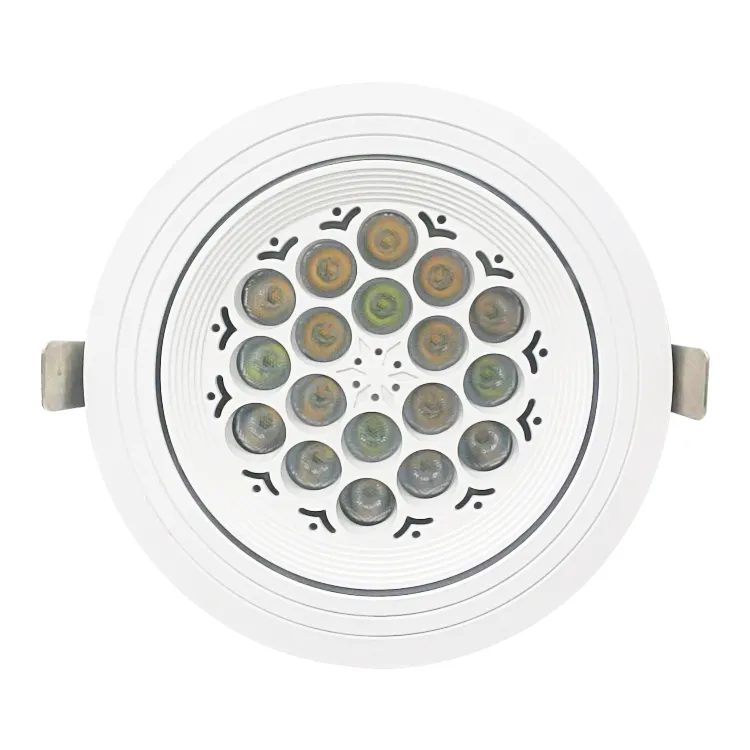 Lampu LED Downlight lampu langit-langit 18x3W kualitas premium cutsize 135/155mm cahaya putih untuk toko perhiasan