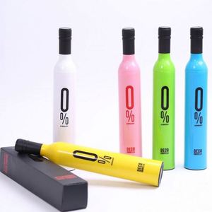 Parapluie personnalisé en forme de bouteille de vin avec logo, coupe-vent et anti-UV - Product Image 6