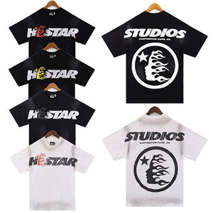 T-shirt à manches courtes en coton pur, style vintage, imprimé patchwork, tendance et léger luxe. - Product Image 1