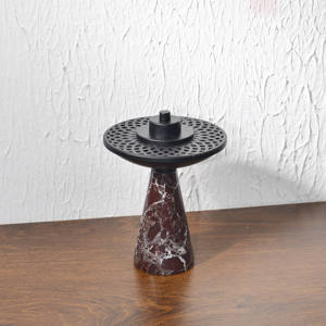 Luxury Marble <b>Incense</b> Burner Holder with Metal Ash Catcher | Modern <b>Cone</b> & Stick <b>Incense</b> Stand for Home Decor - Product Image 1