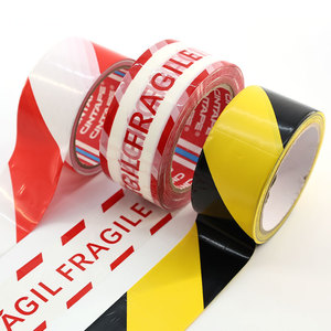 Wholesale Custom COLOR 48mm 50m Red White Non-Adhesive PVC Warning Tape - Product Image 1