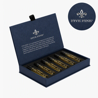 Boîtes rigides faites à la main de haute qualité en noir mat avec laminage mat pour échantillons de parfum cosmétique, crème pour le visage, crème pour les yeux, poudre libre