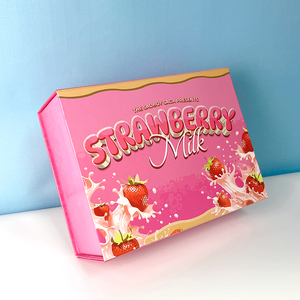 Caja de Regalo Magnética Plegable Rosa 2025, Laminación Brillante con Imanes Fuertes para Empaque de Regalos, Logotipo Personalizado - Product Image 1