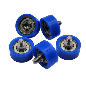 Roulement recouvert de caoutchouc avec vis en acier inoxydable, rouleau à filetage externe, roue en polyuréthane, petite roue, roue de pression - Product Image 4