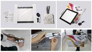 Boîte <span class=keywords><strong>à</strong></span> lumière LED portable ultra-fine, <span class=keywords><strong>planche</strong></span> <span class=keywords><strong>à</strong></span> tracer pour l'art et l'artisanat, tablette lumineuse LED <span class=keywords><strong>A0</strong></span> A1 A2 A3 A4 A5 - Product Image 6